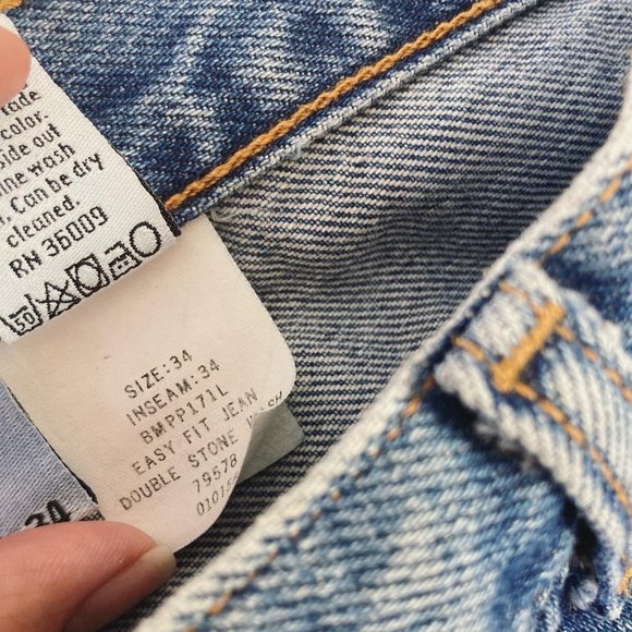 Vintage 90's NWT Easy Fit Double Stone Wash Jeans - Picture 9 of 9